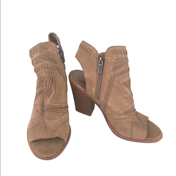 Vince Camuto Karenta leather open toe shoes tan size 10 - Picture 2 of 14